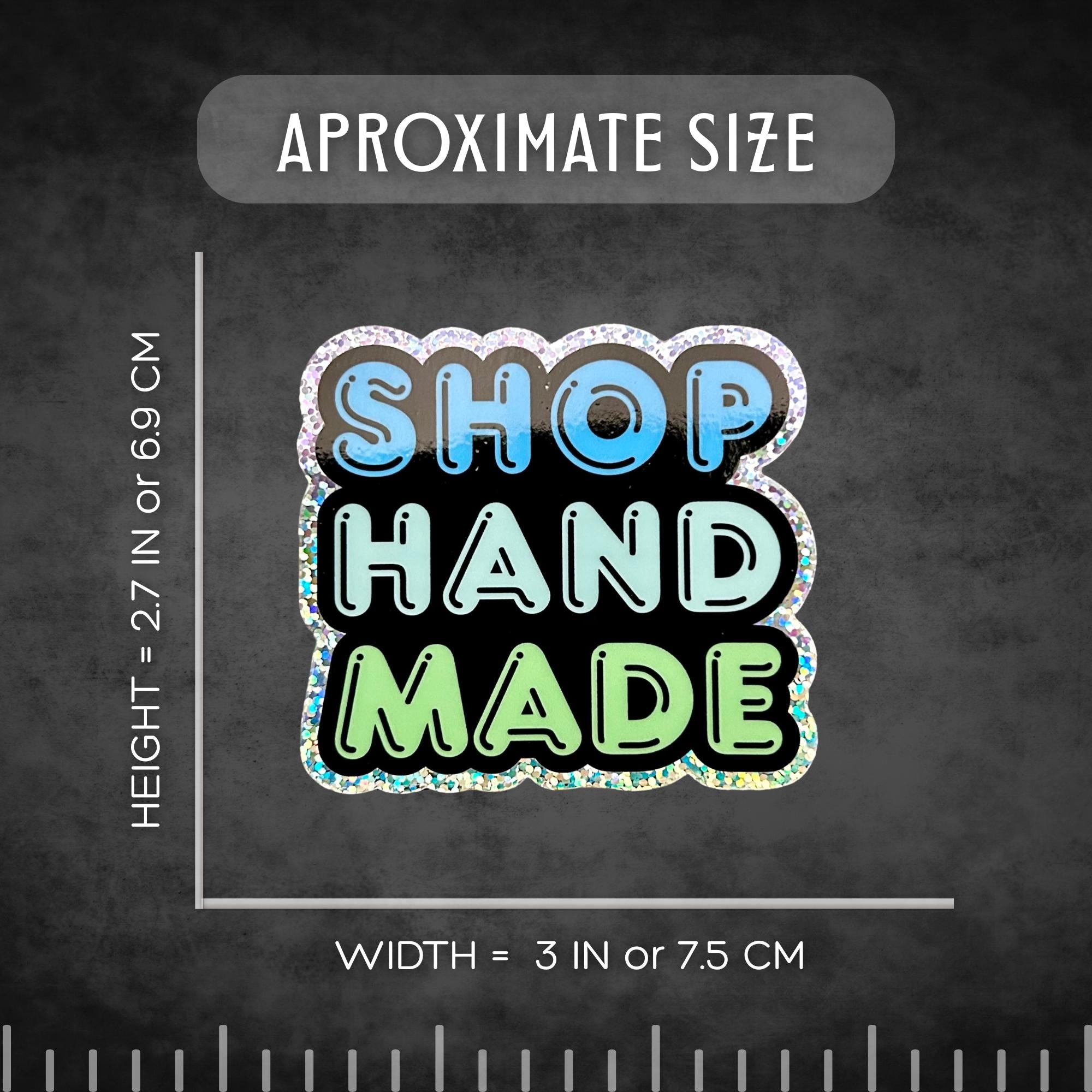 3″ Glitter Sticker Handmade
