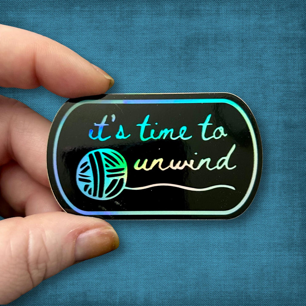 3″ Holo Sticker Unwind