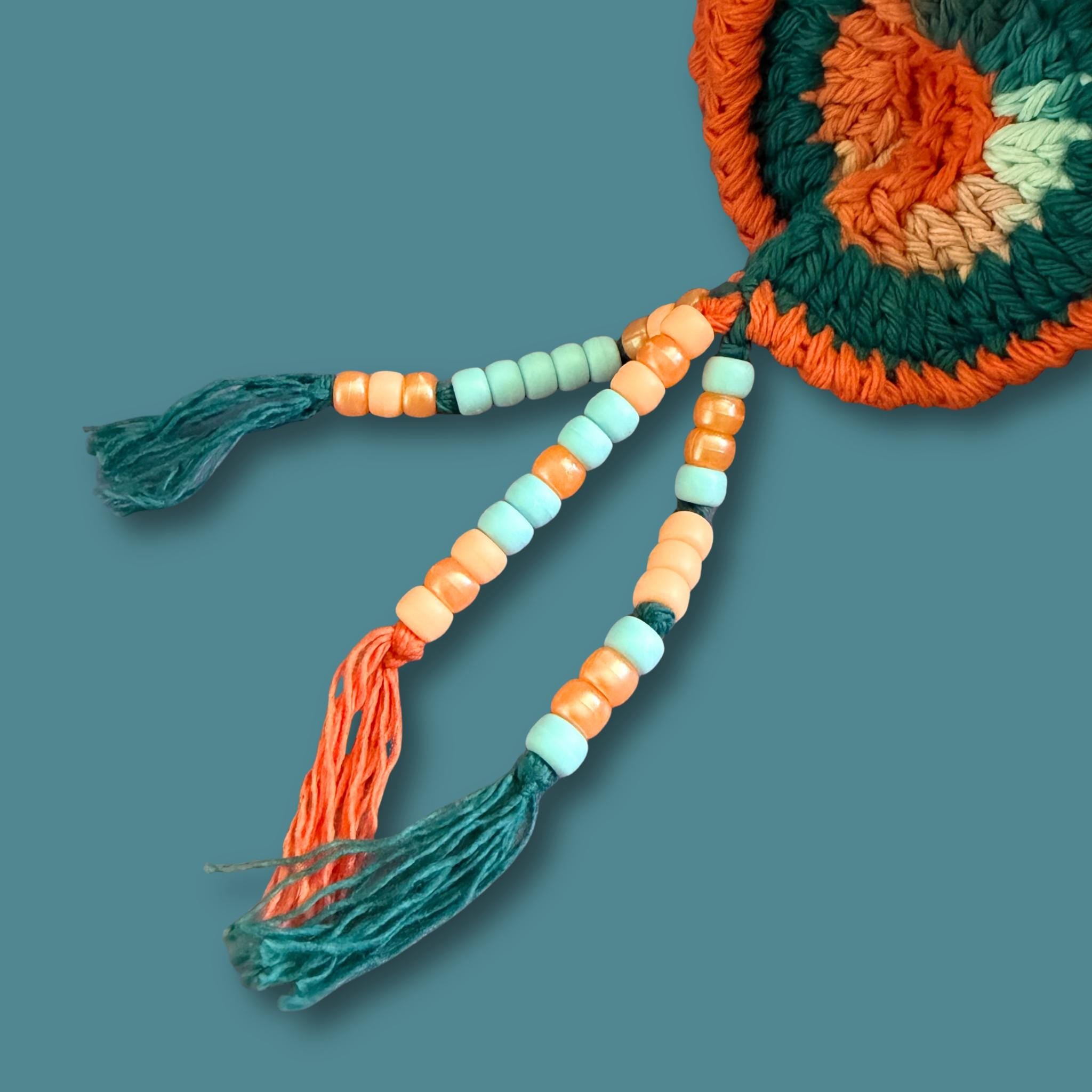 Turquoise Coral Garden Wind Spinner