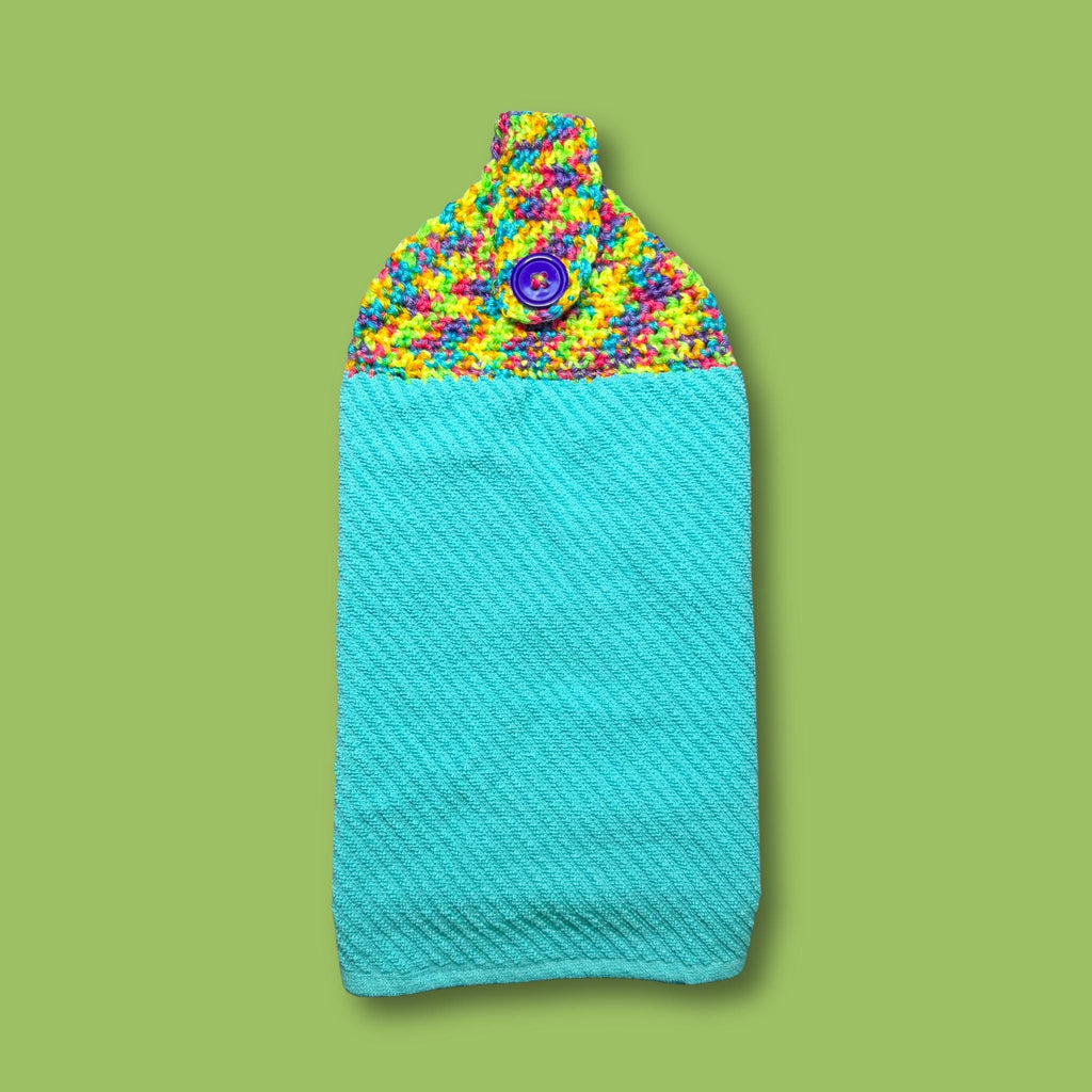 Retro Teal Blue Towel