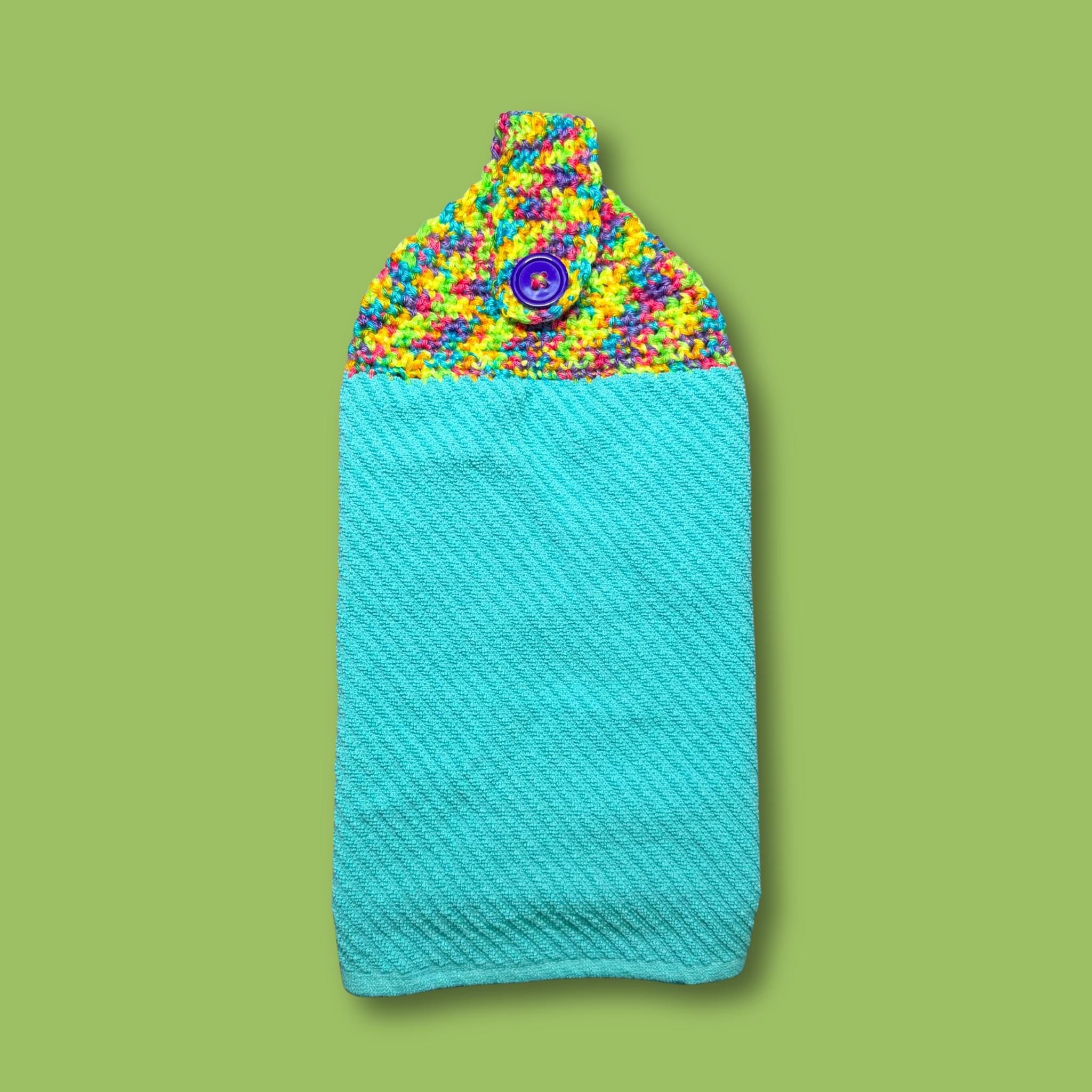 Retro Teal Blue Towel