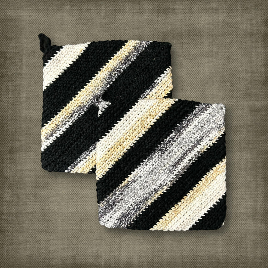 Black Cotton Pot Holders