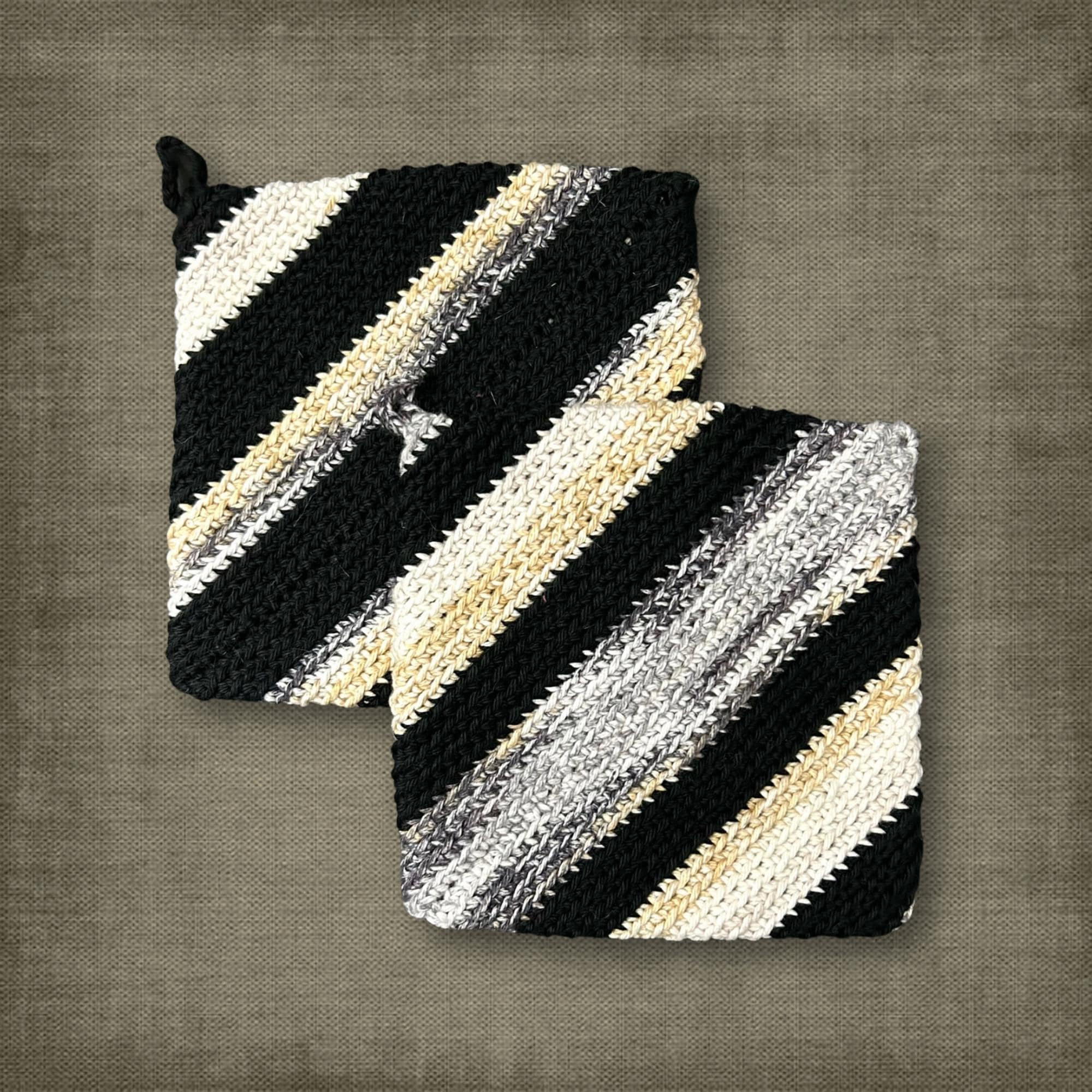 Black Cotton Pot Holders