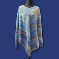 Cloudy Sky Blue Poncho Adult OS