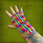 Adult L/XL Bright Wrist Warmers