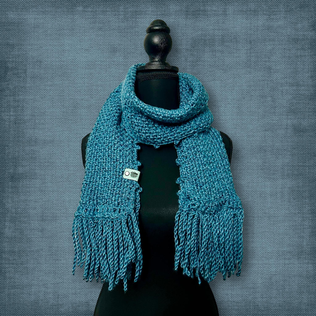 Deep Ocean Blue Winter Scarf