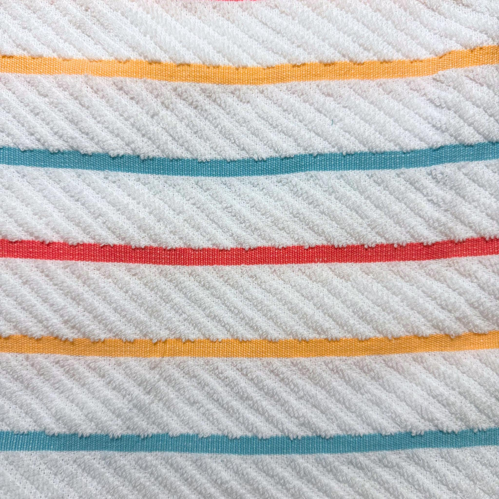 Coral Stripe Hand Towel
