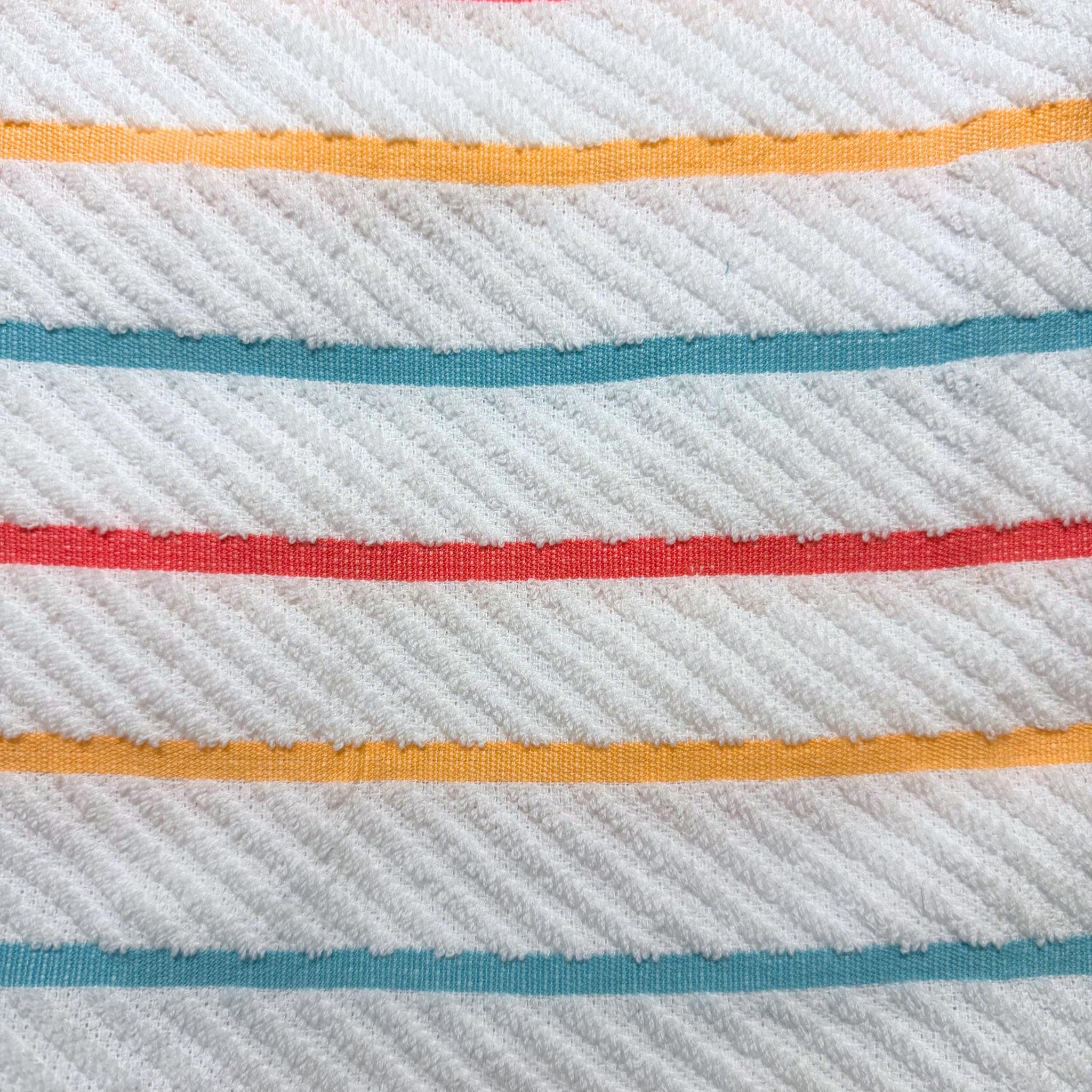 Coral Stripe Hand Towel
