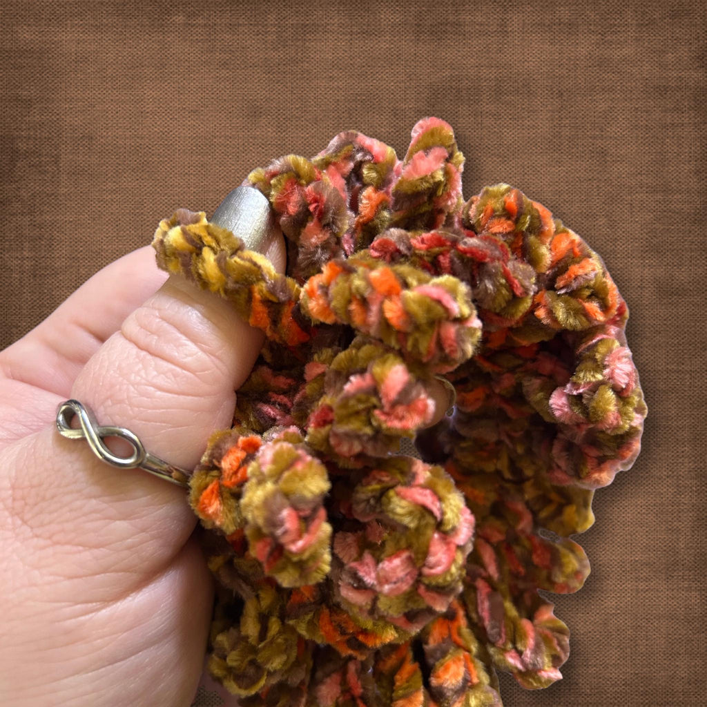 70’s Orange Velvet Scrunchie