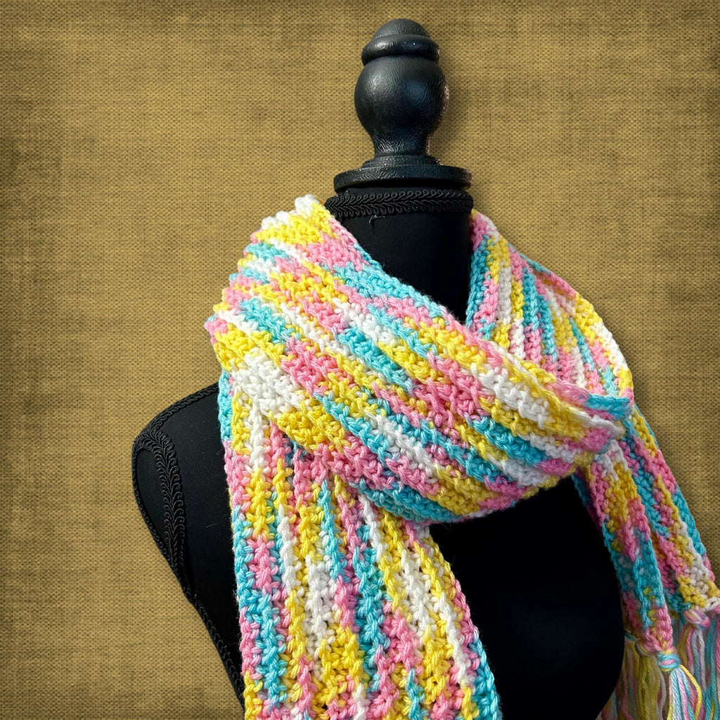 Ribbed Fringe Scarf