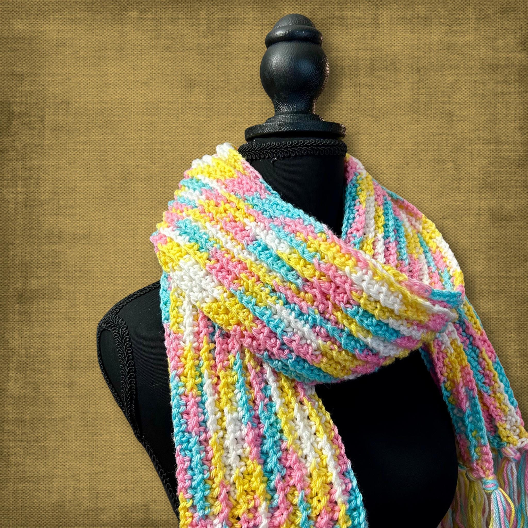 Ribbed Fringe Scarf