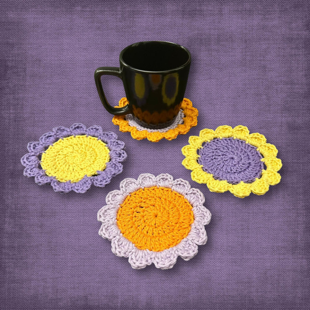 Purple Flower Coasters