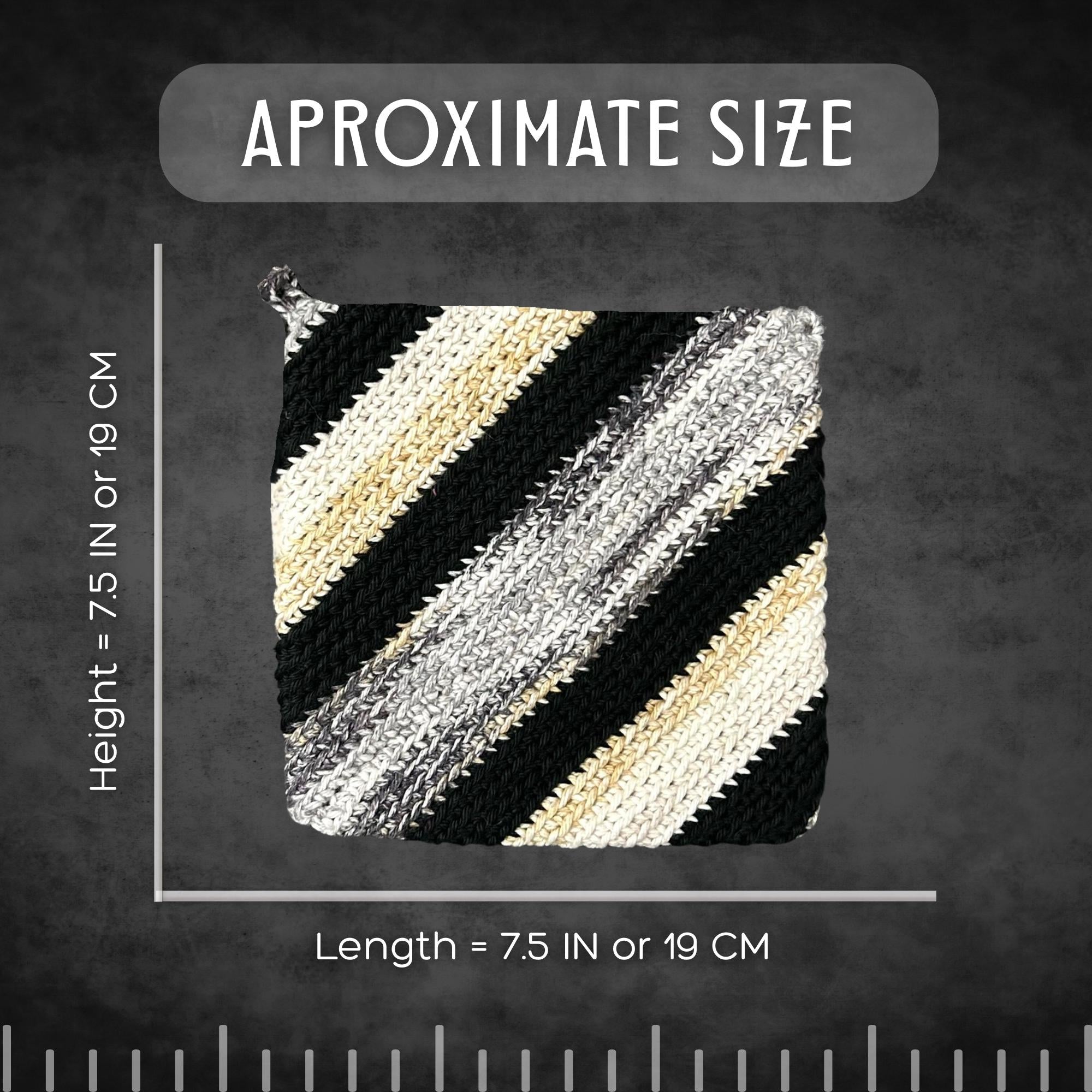 Black Cotton Pot Holders
