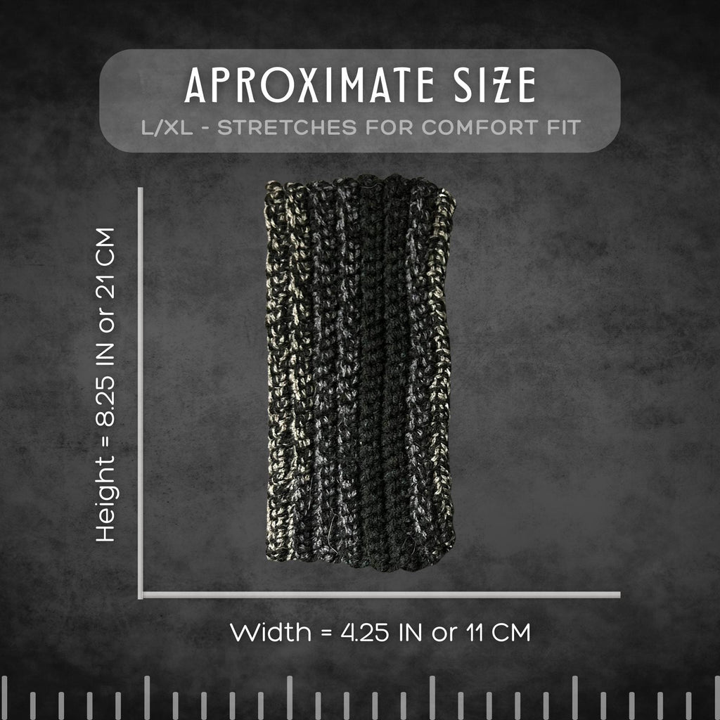 Adult L/XL Gray Wrist Warmers