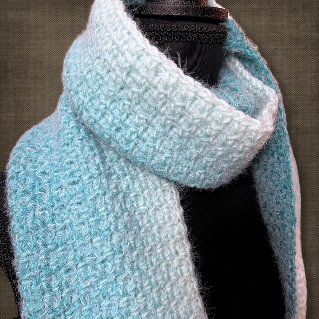 Soft Winter Blue Scarf
