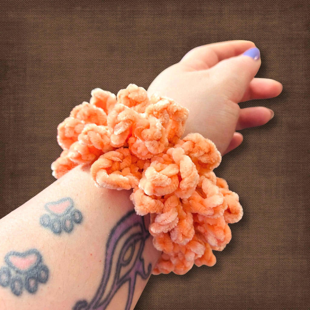 Summer Peach Scrunchie