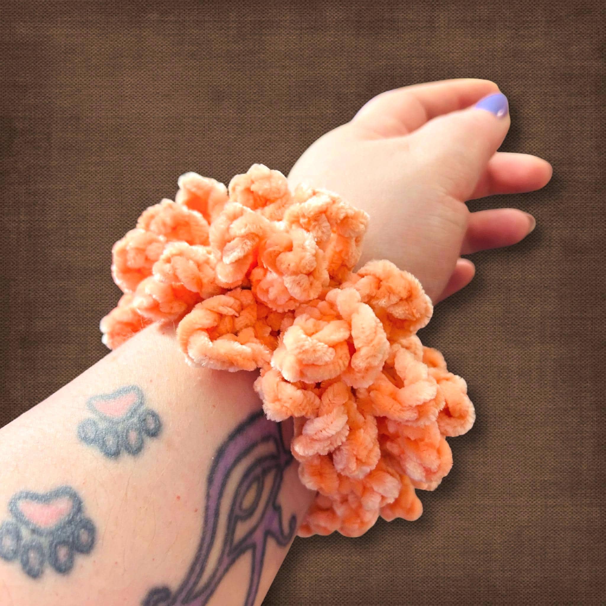 Summer Peach Scrunchie