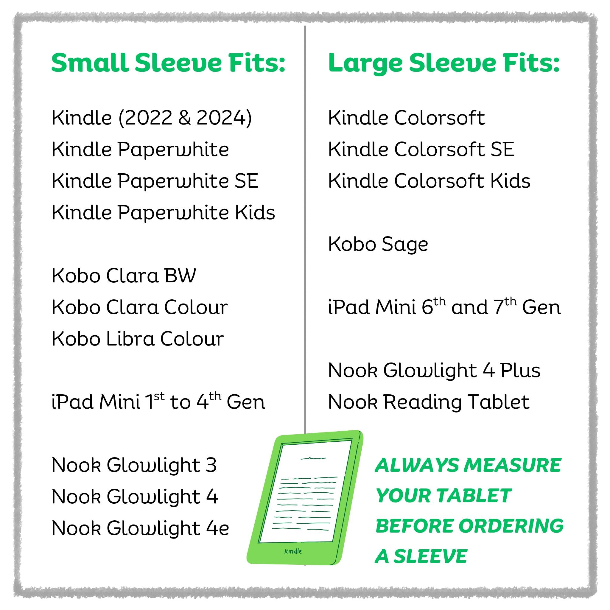 Island Blue Nook / Kindle E-Reader Sleeve