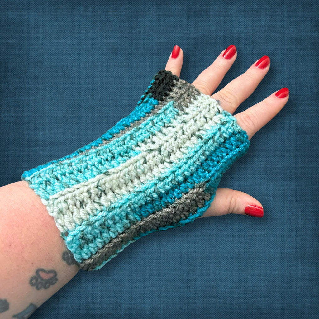 Adult L/XL Teal Wrist Warmers