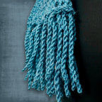 Deep Ocean Blue Winter Scarf