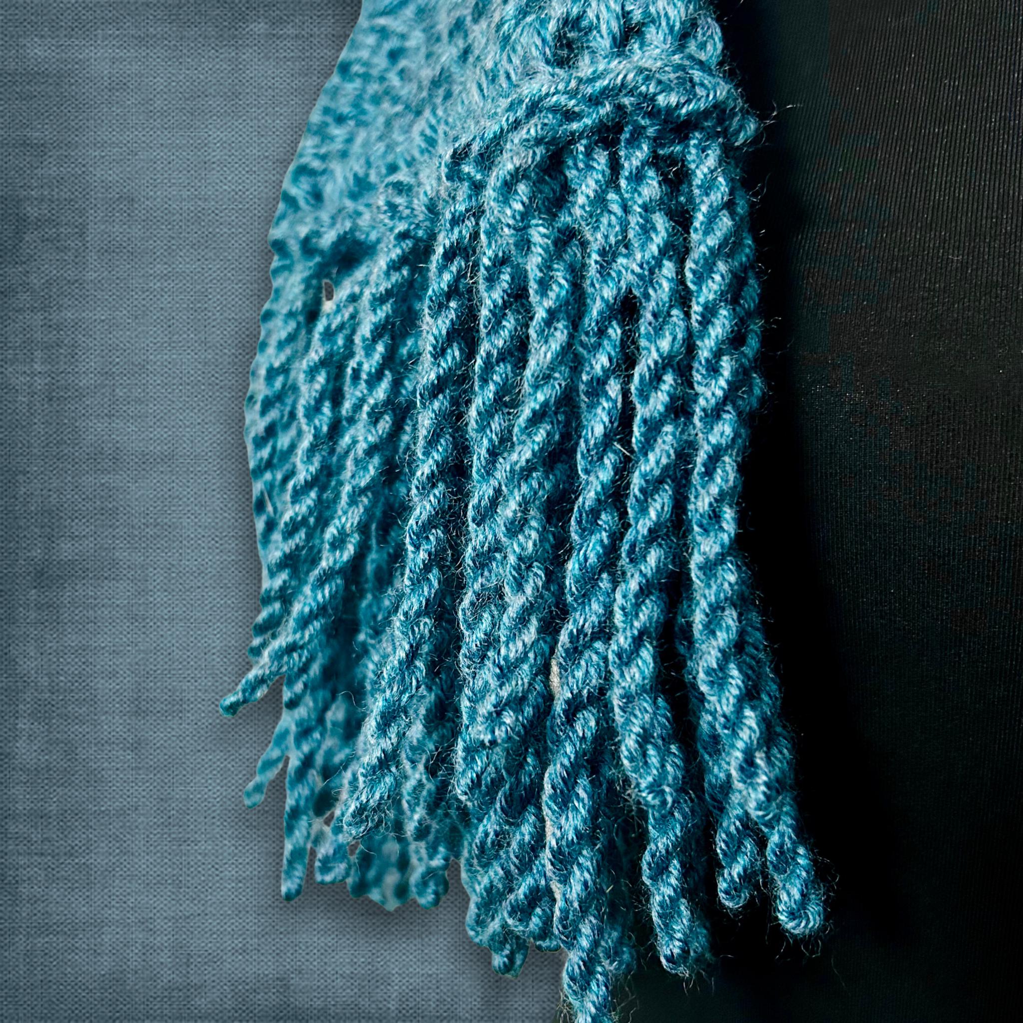 Deep Ocean Blue Winter Scarf