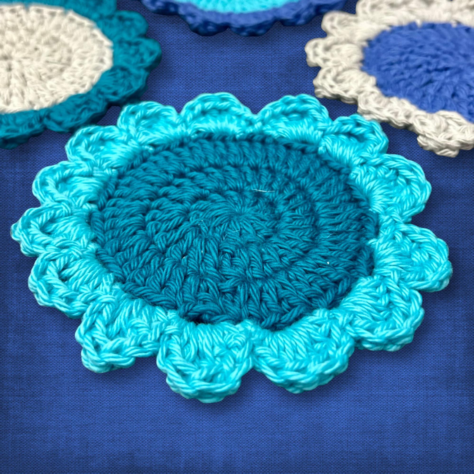 Bright Blue Flower Coasters