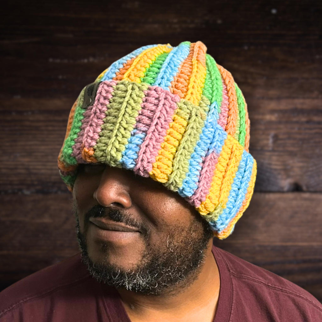 Adult L/XL Muted Rainbow Winter Foldable