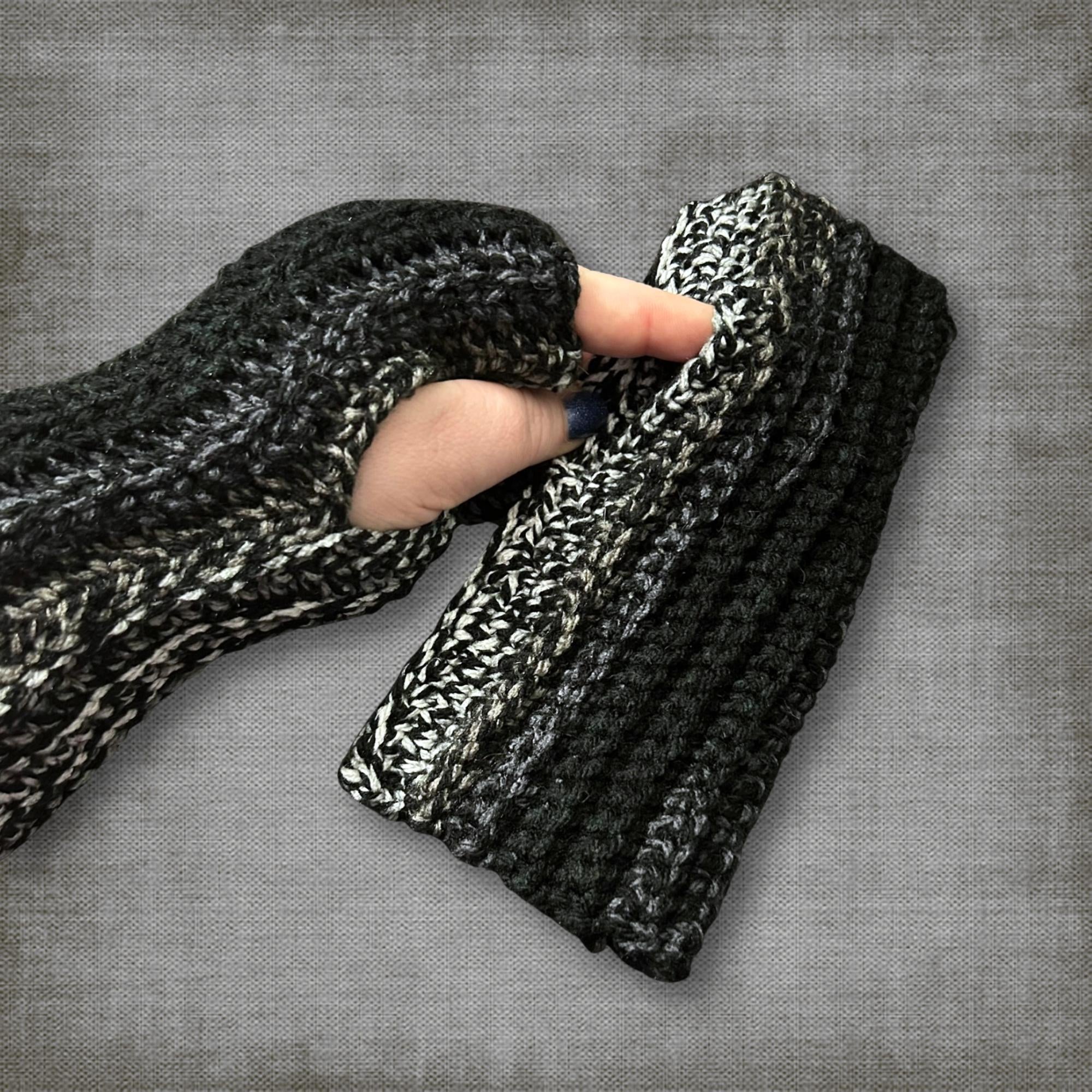 Adult L/XL Gray Wrist Warmers
