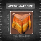 Burnt Orange Shoulder Wrap Shawl