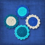 Bright Blue Flower Coasters