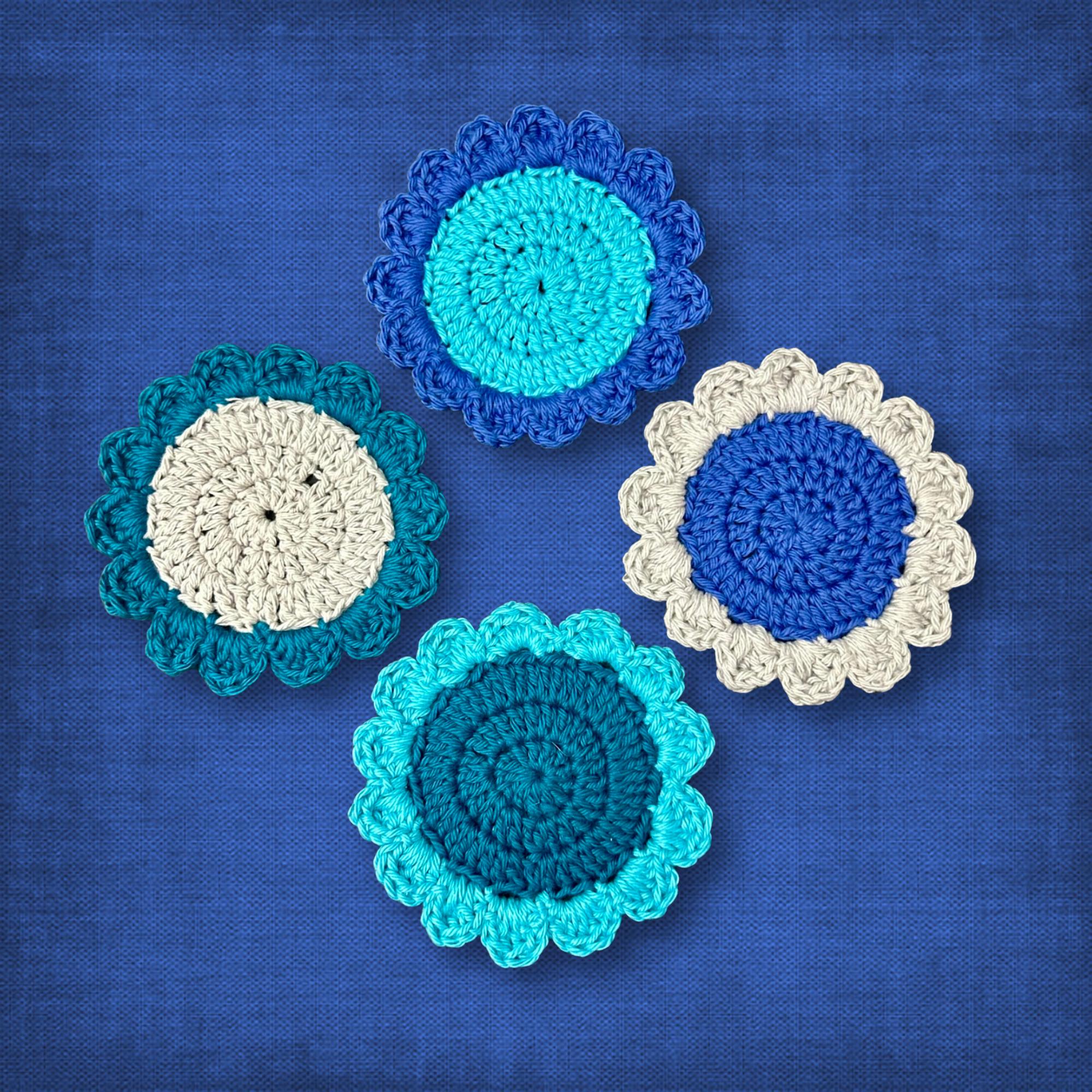 Bright Blue Flower Coasters