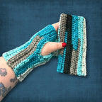 Adult L/XL Teal Wrist Warmers