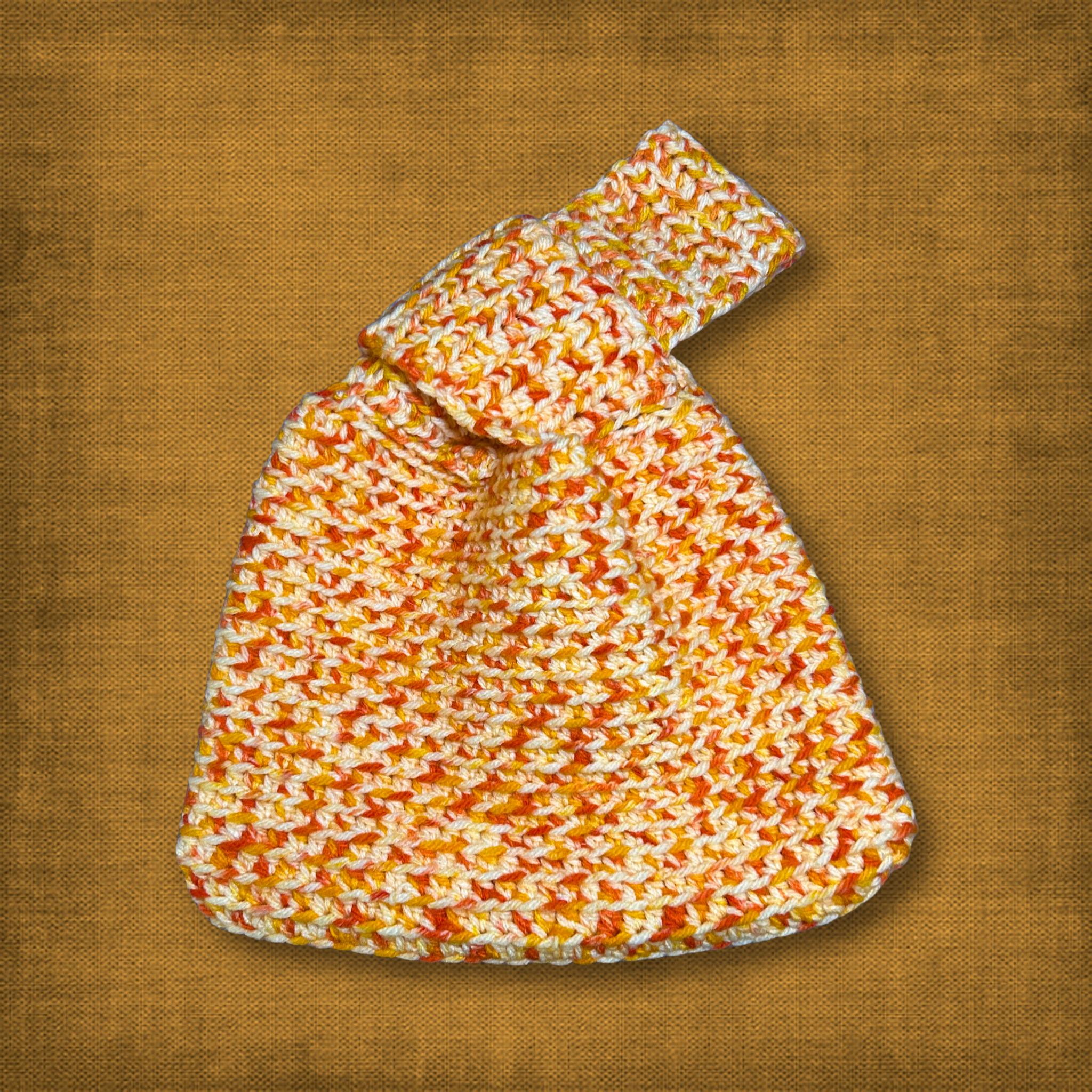 Orange Japanese Knot Bag