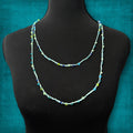 Teal Blue Glass Bead Infinity