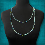 Teal Blue Glass Bead Infinity