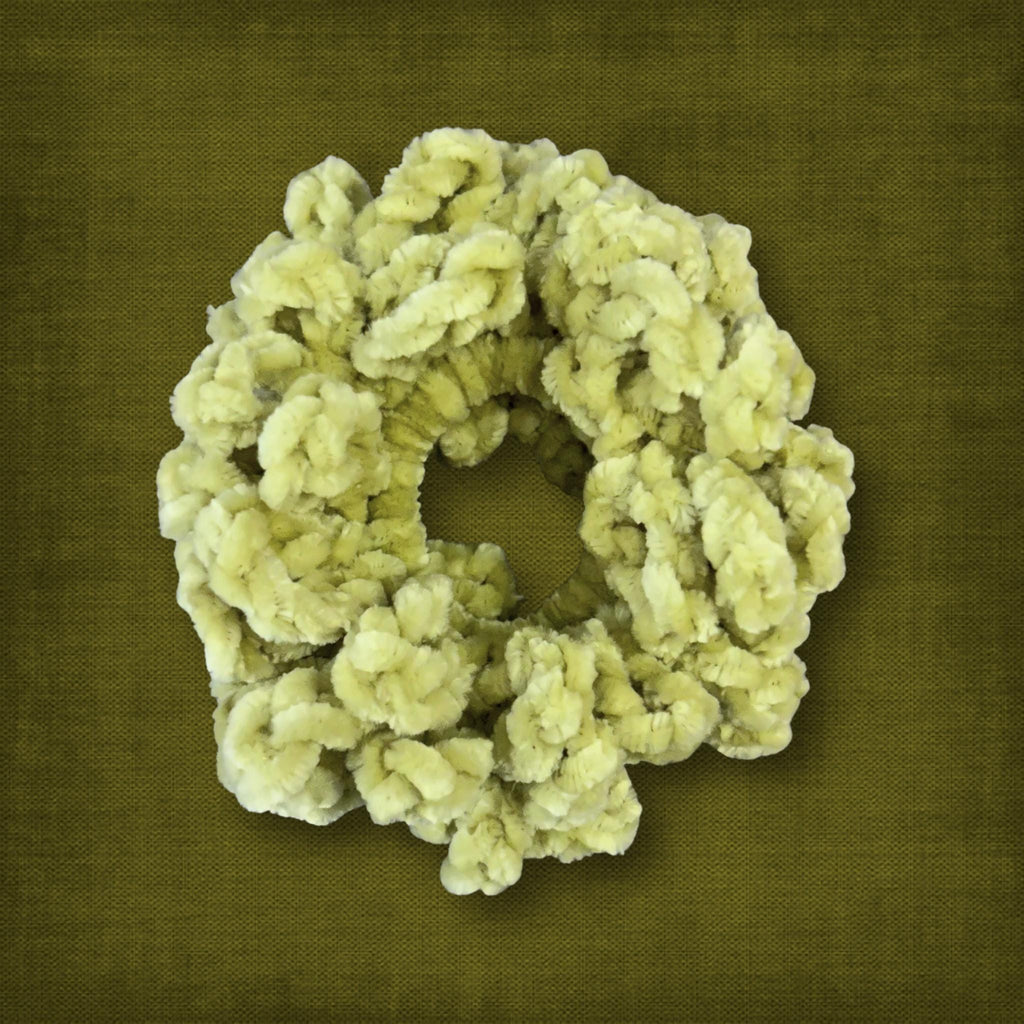 Garden Green Velvet Scrunchie