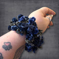 Blue Crushed Velvet Scrunchie