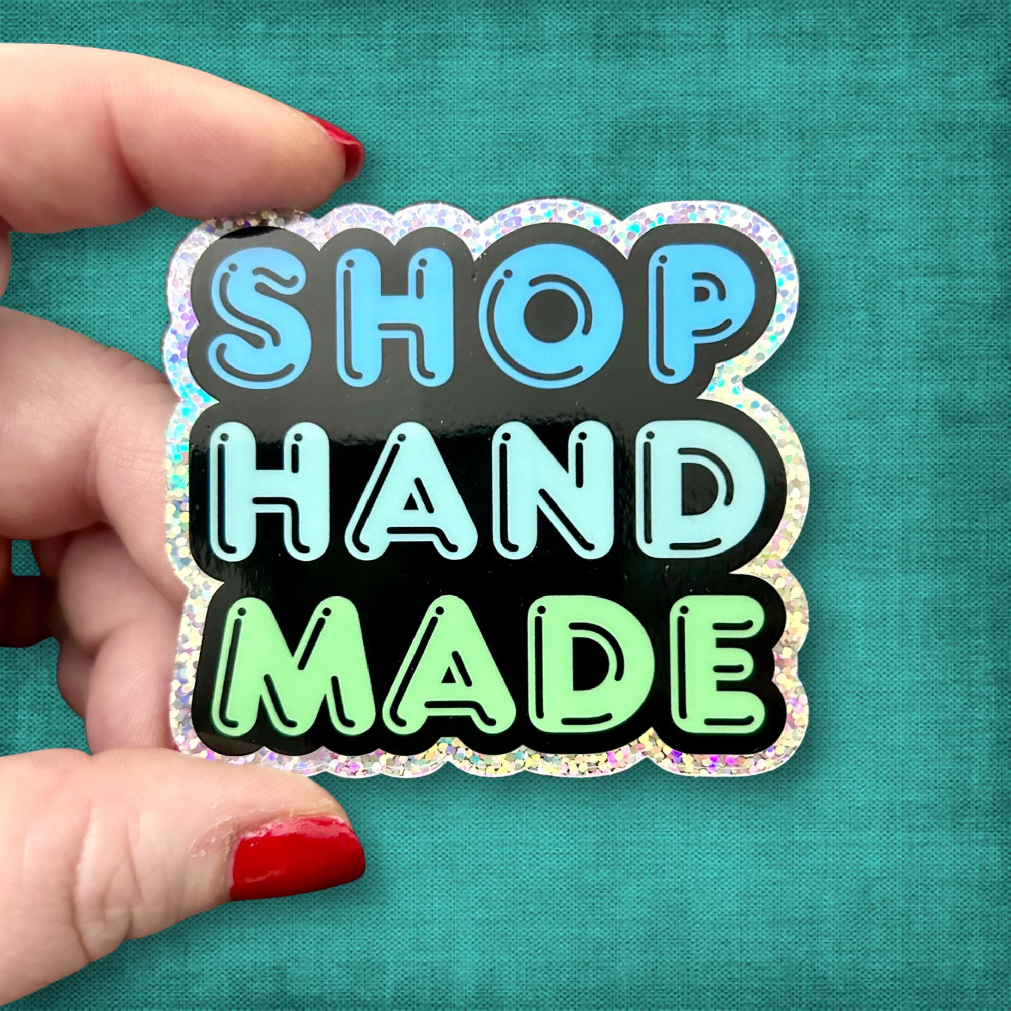 3″ Glitter Sticker Handmade