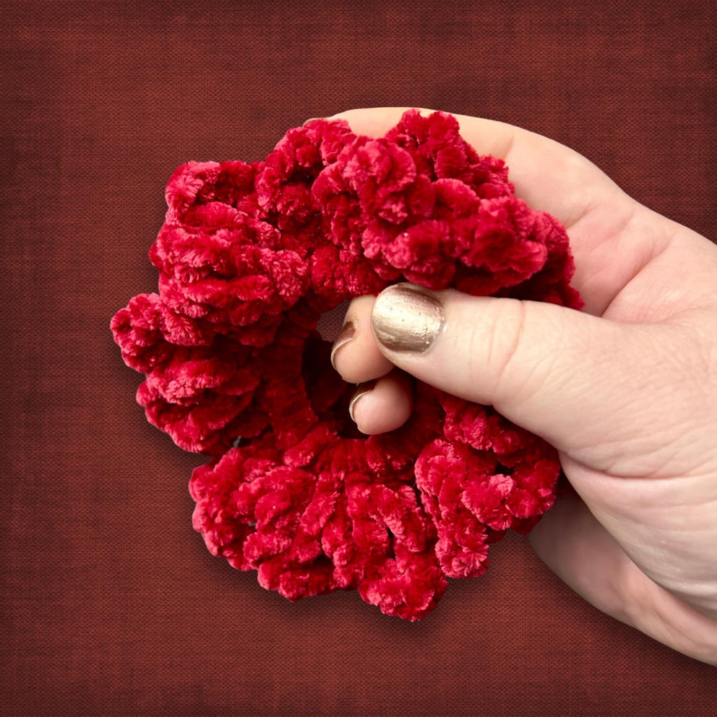 Red Velvet Hair Scrunchie