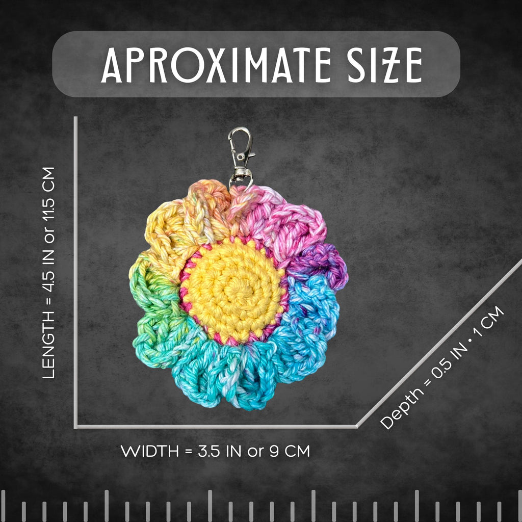 Rainbow Flower Bag Charm