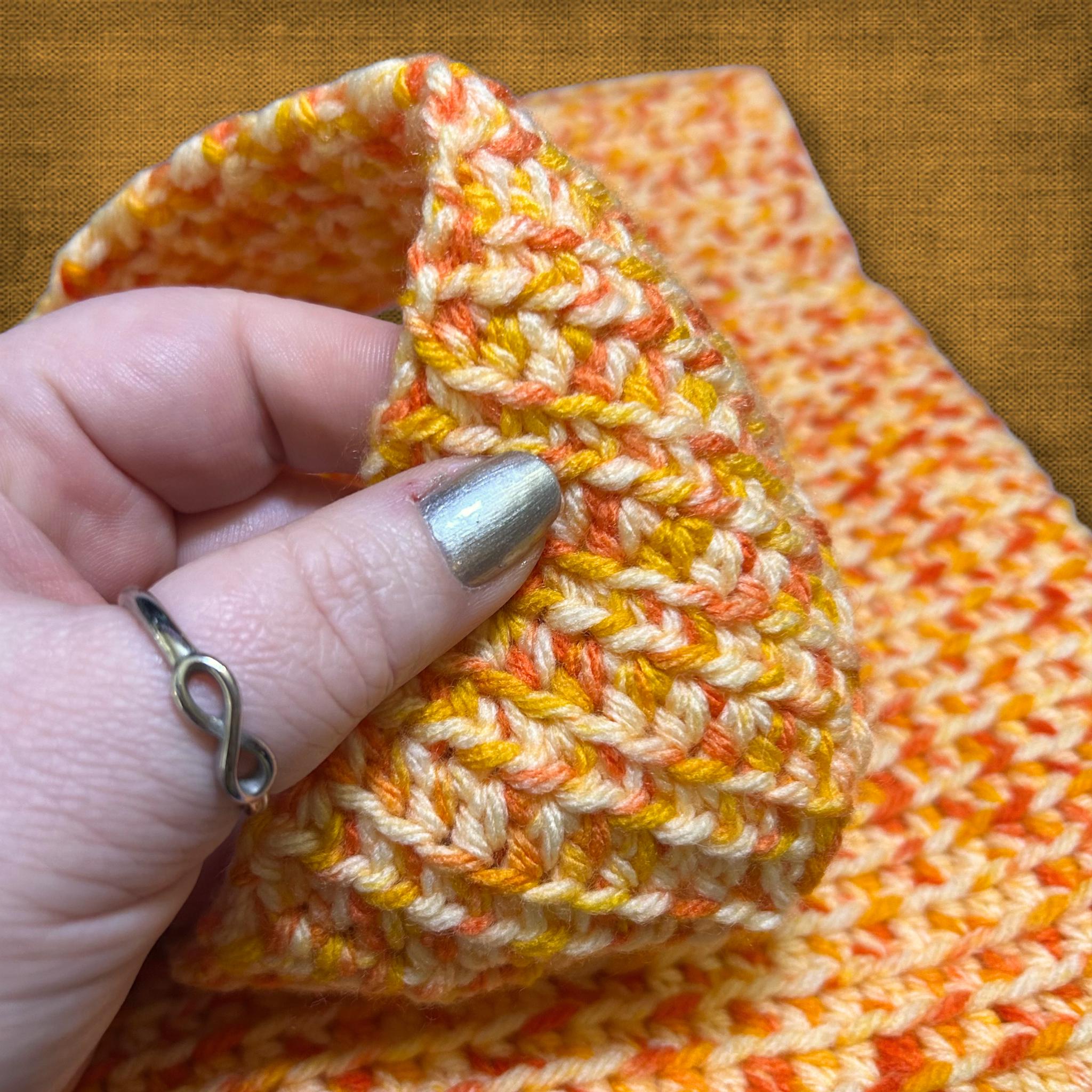 Orange Japanese Knot Bag
