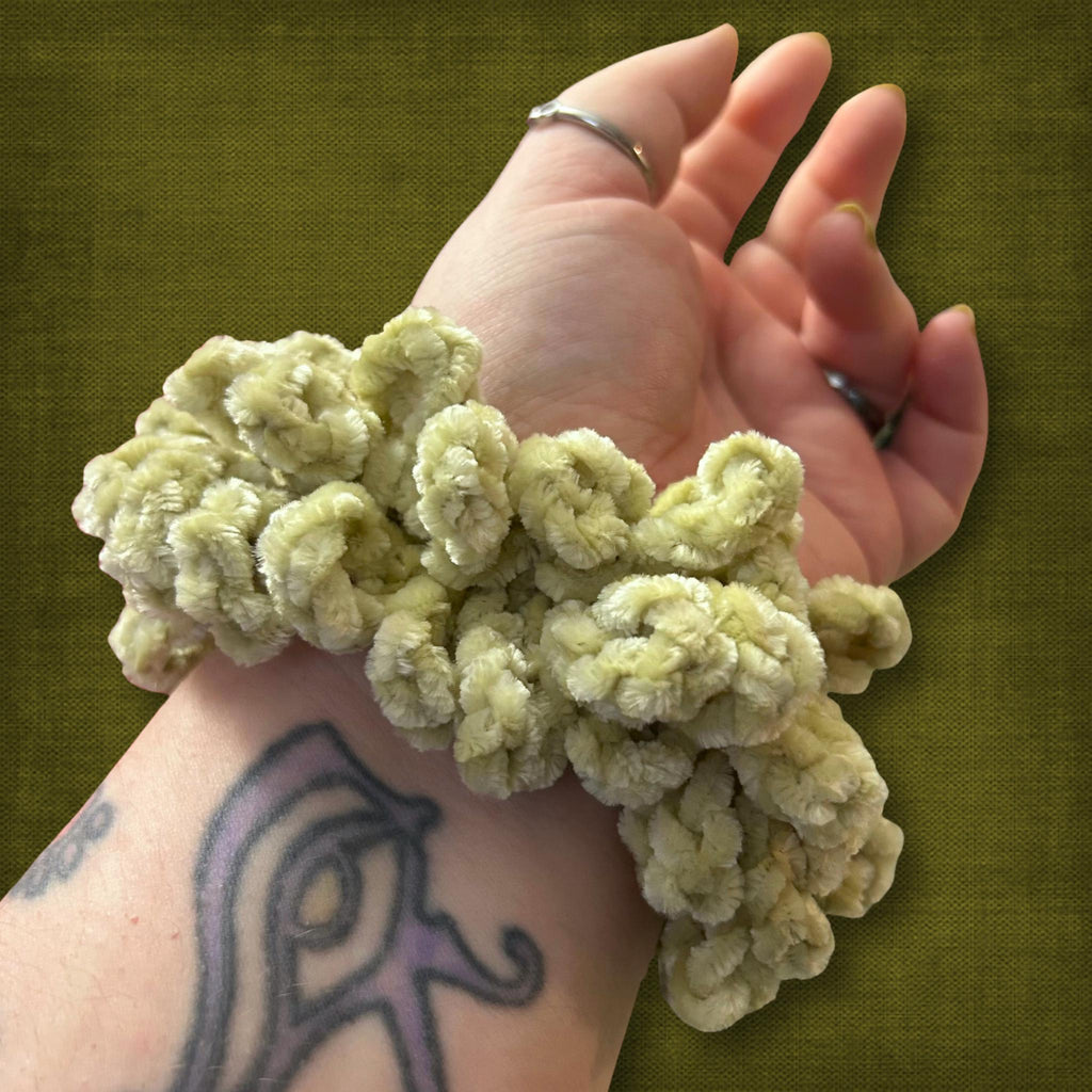 Garden Green Velvet Scrunchie