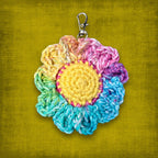 Rainbow Flower Bag Charm