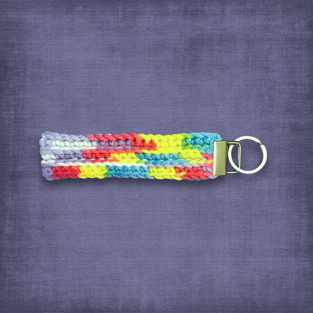 Colorful Spring Wristlet Keychain