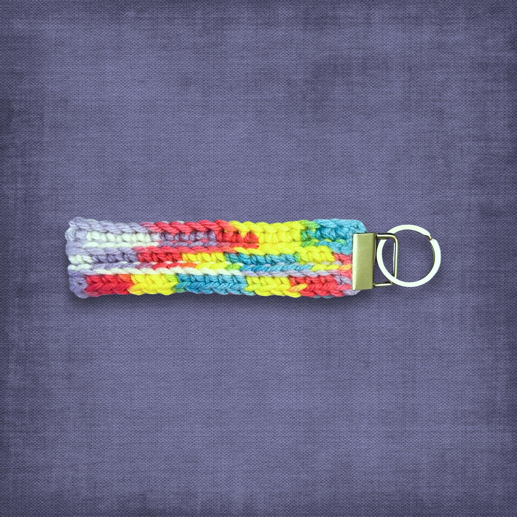 Colorful Spring Wristlet Keychain