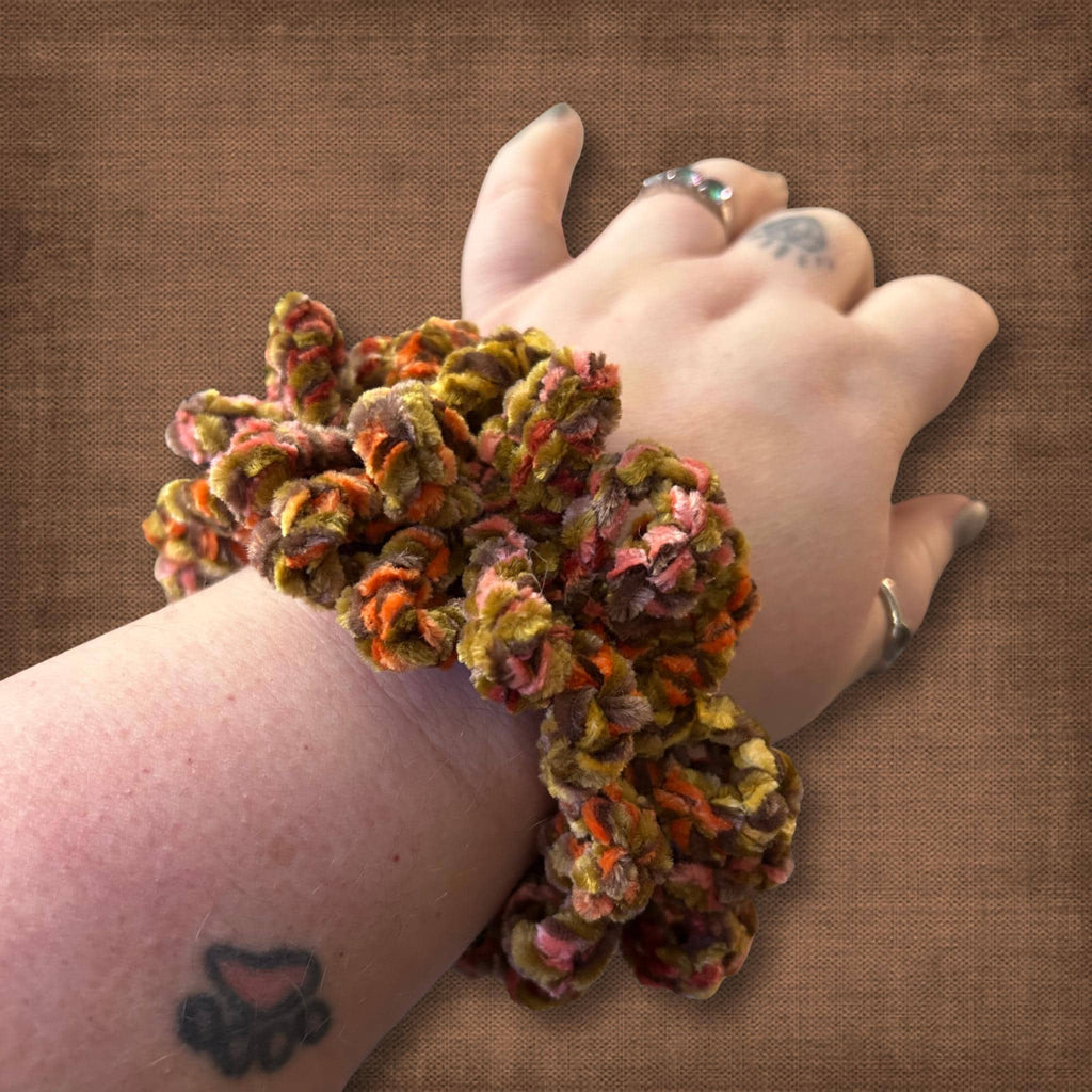 70’s Orange Velvet Scrunchie