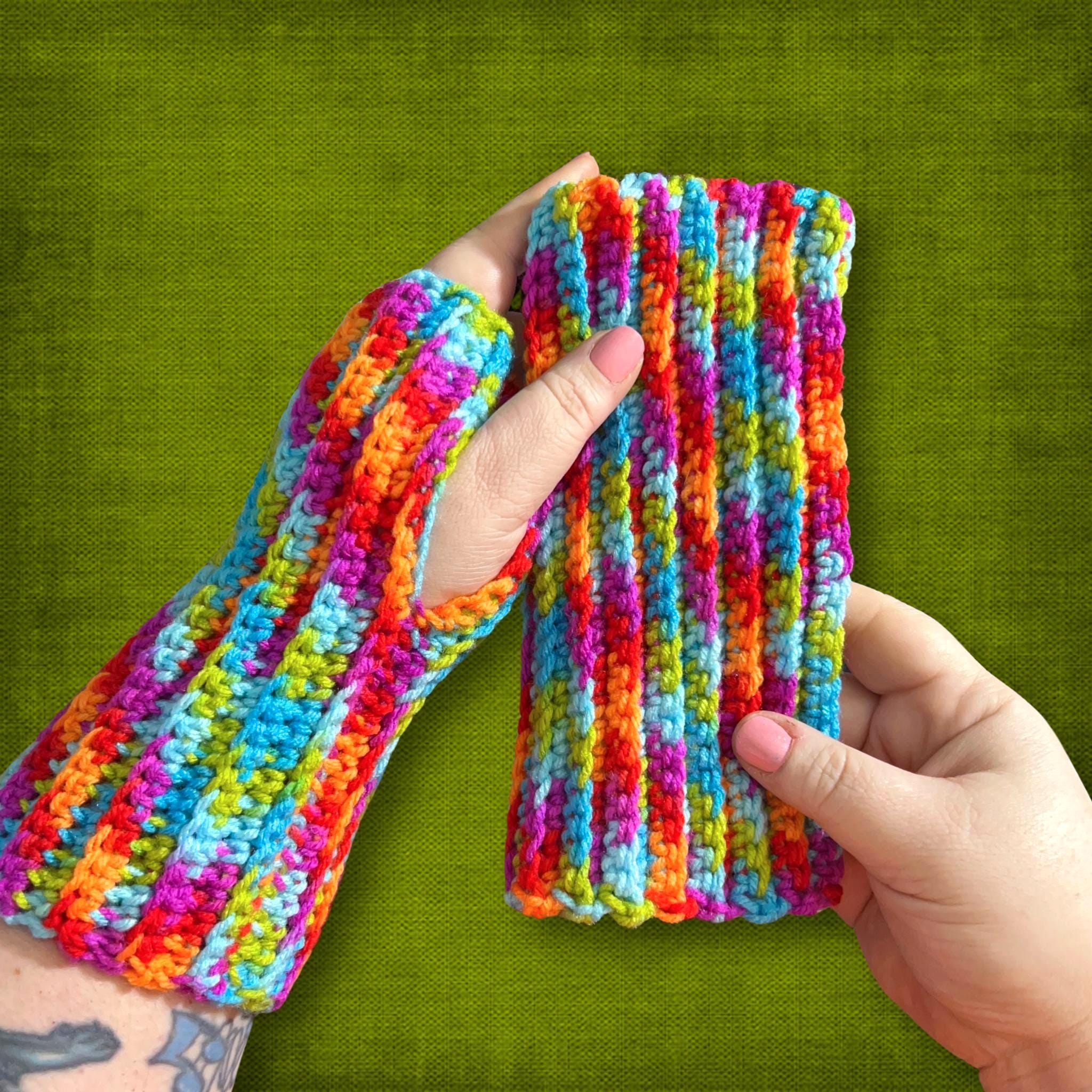 Adult L/XL Bright Wrist Warmers