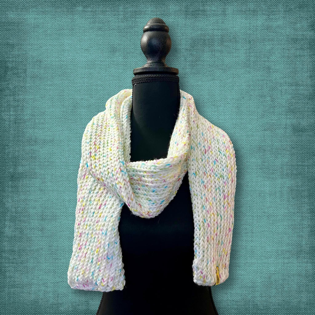 Thin Confetti Knit Scarf
