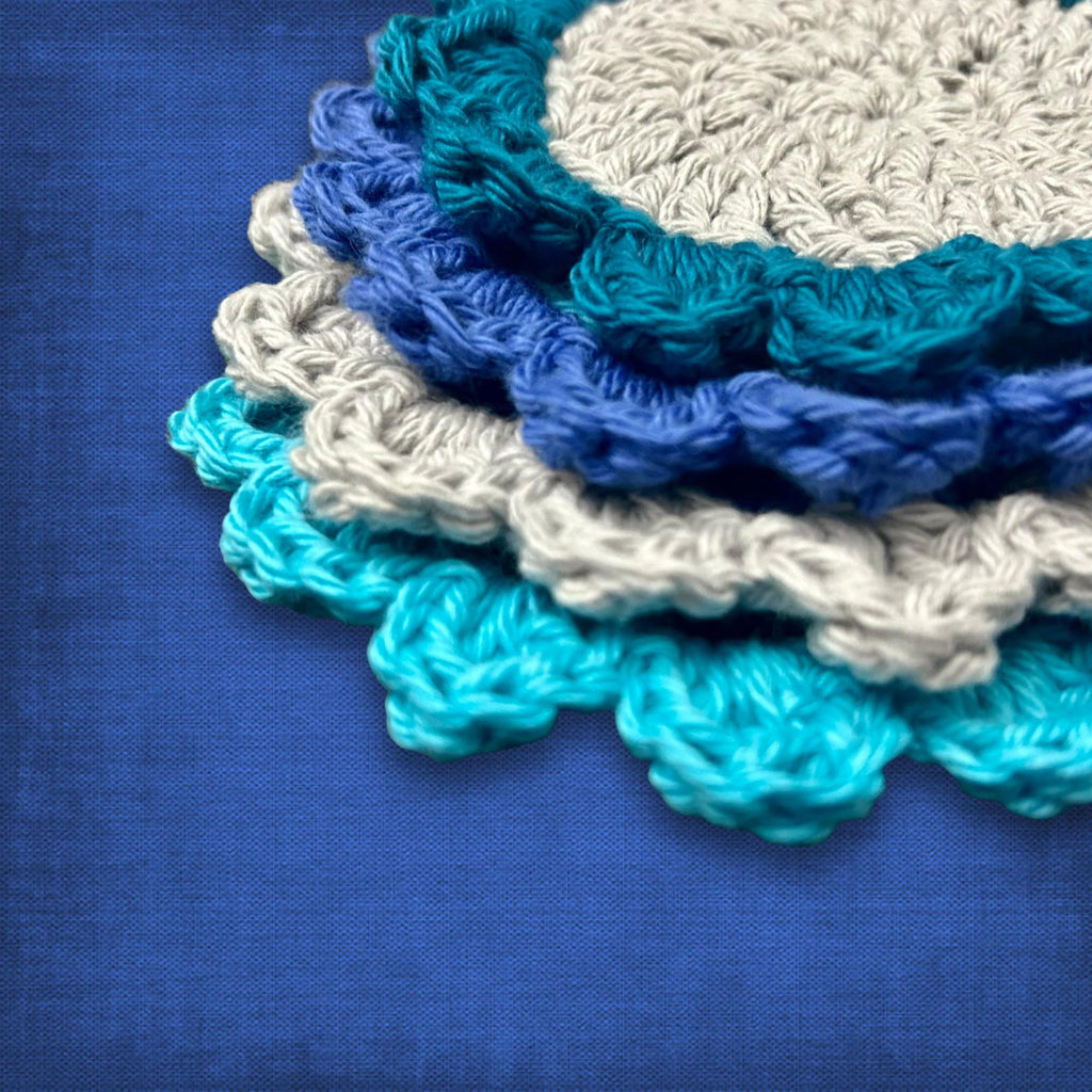 Bright Blue Flower Coasters