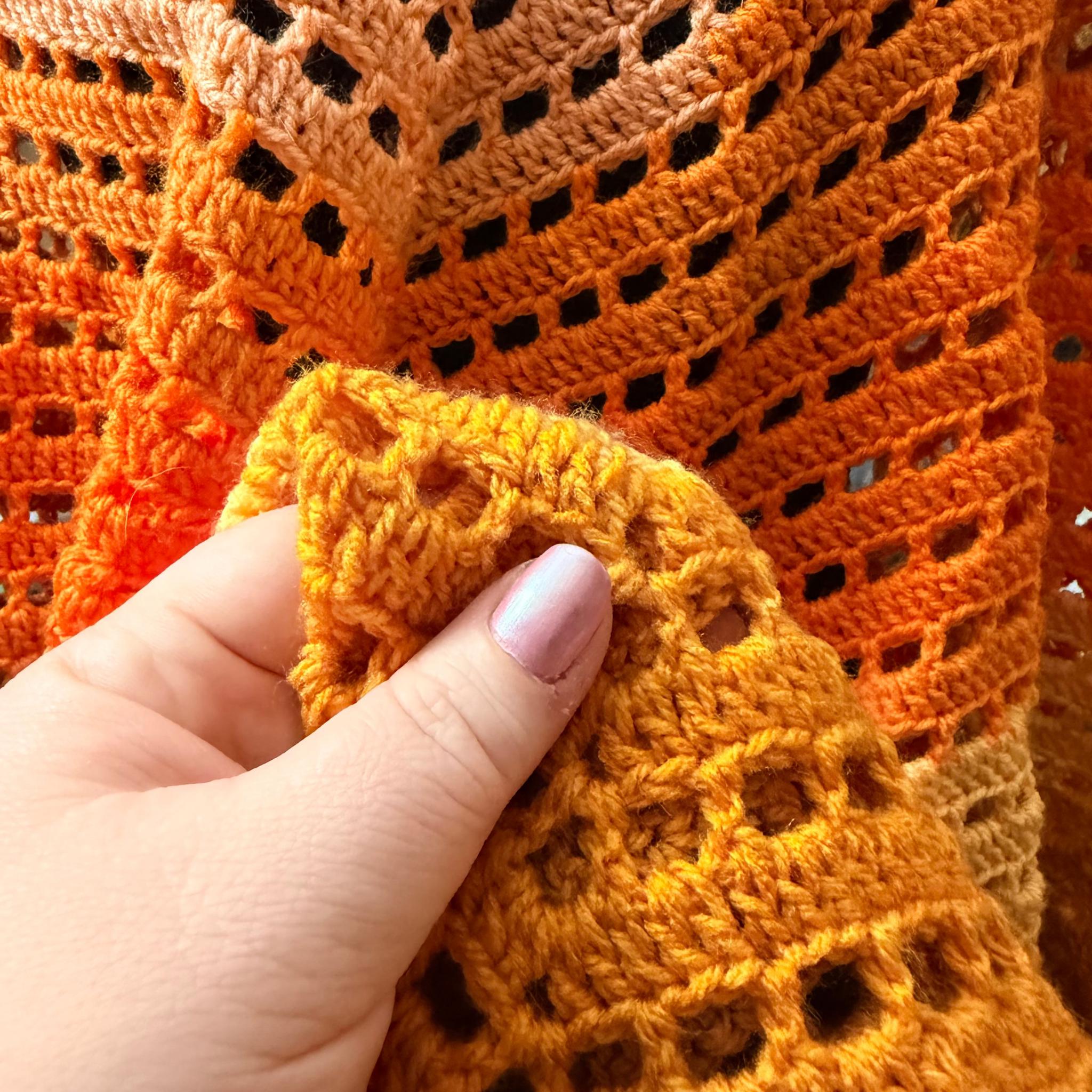 Burnt Orange Shoulder Wrap Shawl